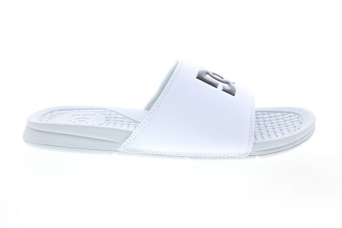DC Bolsa ADYL100026 Mens White Synthetic Slides Sandals Shoes