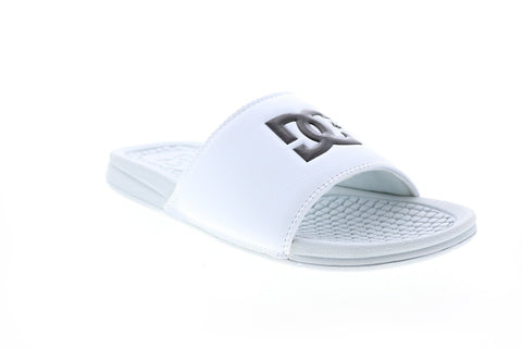 DC Bolsa ADYL100026 Mens White Synthetic Slides Sandals Shoes