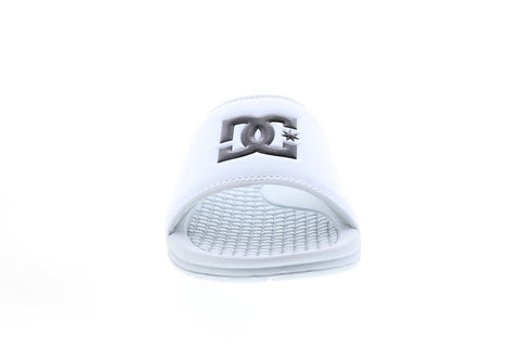 DC Bolsa ADYL100026 Mens White Synthetic Slides Sandals Shoes