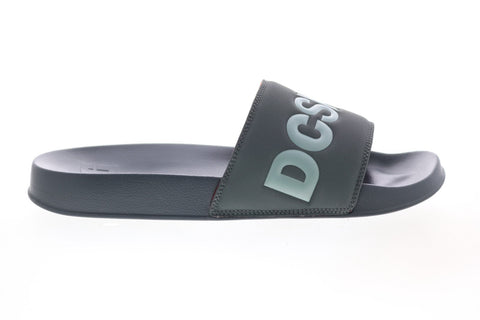 DC DC Slide ADYL100051 Mens Gray Synthetic Slides Sandals Shoes