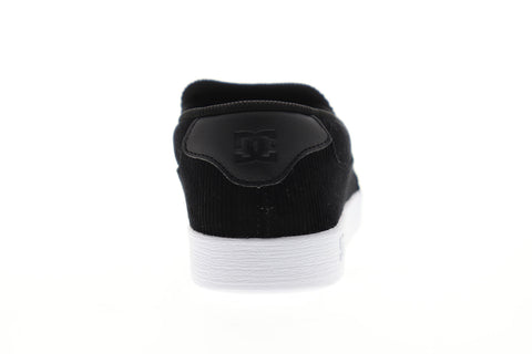 DC Villain TX SE ADYS100200 Mens Black Canvas Slip On Skate Sneakers Shoes