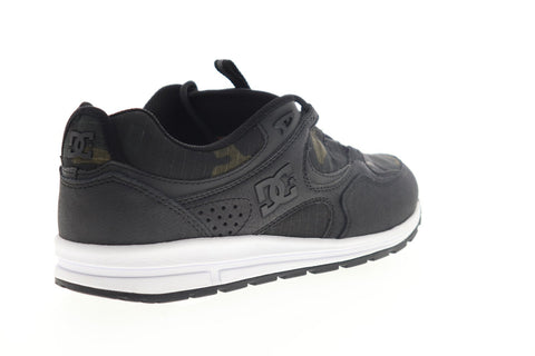 DC Kalis Lite SE ADYS100382 Mens Black Leather Lace Up Athletic Skate Shoes
