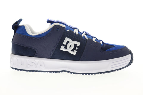 DC Lynx OG ADYS100425 Mens Blue Leather Skate Sneakers Shoes