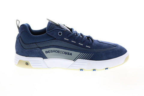 DC Legacy 98 Slim S ADYS100435 Mens Blue Suede Skate Inspired Sneakers Shoes