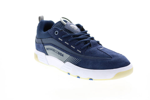DC Legacy 98 Slim S ADYS100435 Mens Blue Suede Skate Inspired Sneakers Shoes