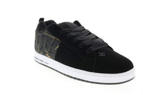 DC Courtt Graffik Sq Mens Black Nubuck Skate Inspired Sneakers Shoes