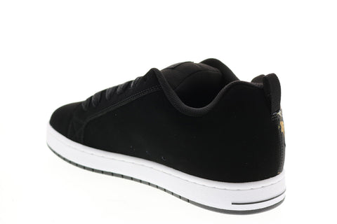 DC Courtt Graffik Sq Mens Black Nubuck Skate Inspired Sneakers Shoes