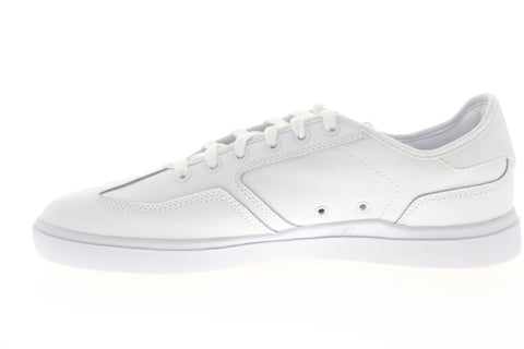 DC Vestrey ADYS100444 Mens White Leather Lace Up Athletic Skate Shoes