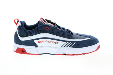 DC Legacy 98 Slim ADYS100445 Mens Blue Nubuck Skate Inspired Sneakers Shoes