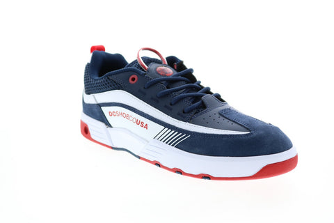 DC Legacy 98 Slim ADYS100445 Mens Blue Nubuck Skate Inspired Sneakers Shoes