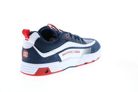 DC Legacy 98 Slim ADYS100445 Mens Blue Nubuck Skate Inspired Sneakers Shoes