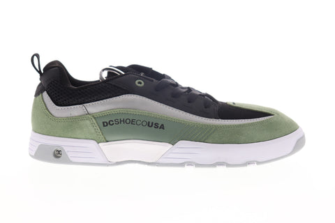 DC Legacy 98 Slim SE ADYS100447 Mens Green Suede Lace Up Skate Sneakers Shoes