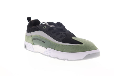 DC Legacy 98 Slim SE ADYS100447 Mens Green Suede Lace Up Skate Sneakers Shoes