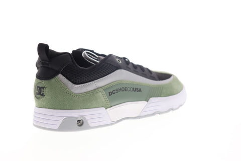 DC Legacy 98 Slim SE ADYS100447 Mens Green Suede Lace Up Skate Sneakers Shoes