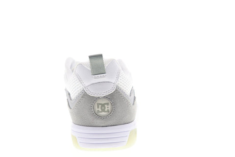 DC Legacy 98 Slim SE ADYS100447 Mens White Gray Suede Athletic Skate Shoes