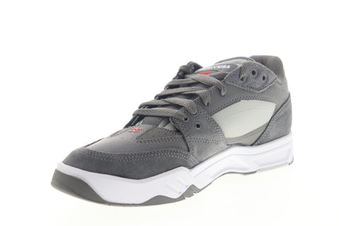DC Maswell ADYS100473 Mens Gray Leather Low Top Lace Up Skate Sneakers Shoes
