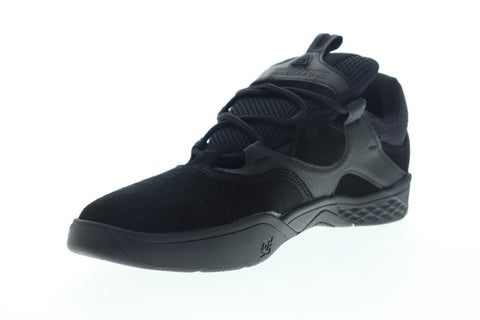 DC Kalis ADYS100506 Mens Black Suede Lace Up Athletic Skate Shoes