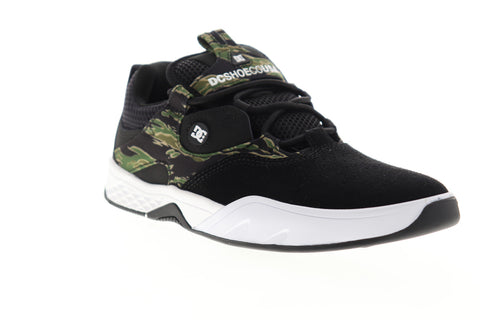 DC Kalis SE ADYS100507 Mens Black Suede Camouflage Low Top Skate Sneakers Shoes