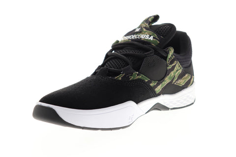 DC Kalis SE ADYS100507 Mens Black Suede Camouflage Low Top Skate Sneakers Shoes