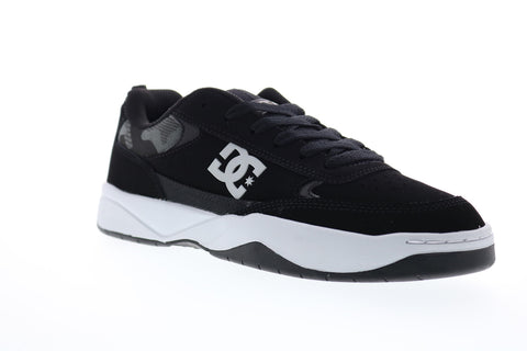 DC Penza ADYS100509 Mens Black Nubuck Leather Lace Up Skate Sneakers Shoes