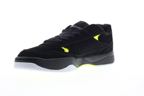 DC Penza ADYS100509 Mens Black Suede Lace Up Skate Inspired Sneakers Shoes