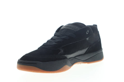 DC Penza ADYS100509 Mens Black Suede Lace Up Athletic Skate Shoes