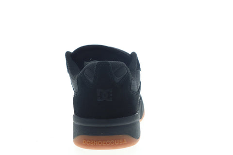 DC Penza ADYS100509 Mens Black Suede Lace Up Athletic Skate Shoes
