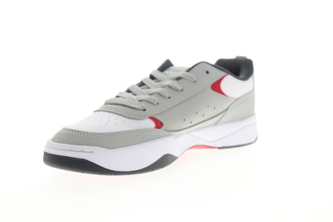 DC Penza ADYS100509 Mens Gray Leather Lace Up Skate Sneakers Shoes