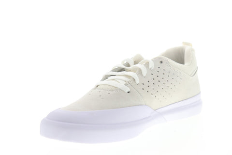 DC Dc Infinite ADYS100522 Mens Beige Suede Lace Up Athletic Skate Shoes