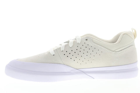 DC Dc Infinite ADYS100522 Mens Beige Suede Lace Up Athletic Skate Shoes