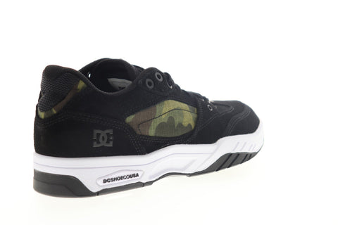 DC Maswell SE ADYS100524 Mens Black Suede Canvas Lace Up Athletic Skate Shoes