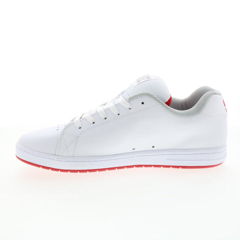 DC Gaveler ADYS100536-WYR Mens White Leather Skate Inspired Sneakers Shoes