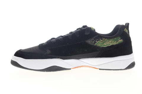DC Penza SE ADYS100550 Mens Black Suede Camouflage Low Top Skate Sneakers Shoes