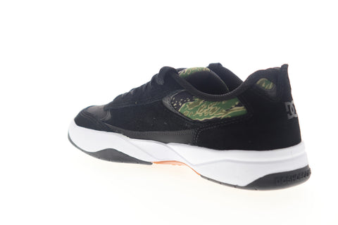 DC Penza SE ADYS100550 Mens Black Suede Camouflage Low Top Skate Sneakers Shoes
