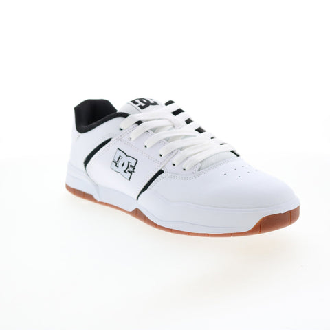 DC Central ADYS100551-WKM Mens White Leather Skate Inspired Sneakers Shoes