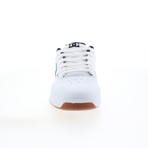 DC Central ADYS100551-WKM Mens White Leather Skate Inspired Sneakers Shoes