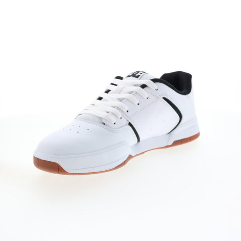 DC Central ADYS100551-WKM Mens White Leather Skate Inspired Sneakers Shoes