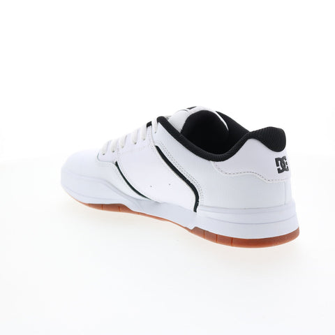 DC Central ADYS100551-WKM Mens White Leather Skate Inspired Sneakers Shoes