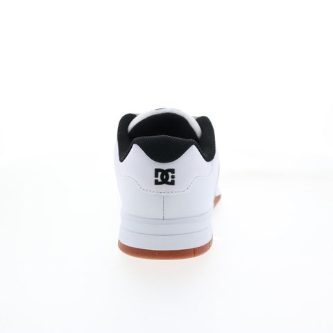 DC Central ADYS100551-WKM Mens White Leather Skate Inspired Sneakers Shoes