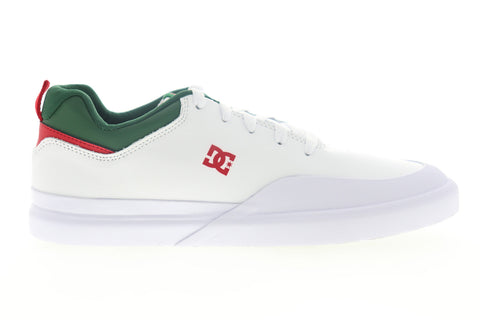 DC Infinite SE ADYS100558 Mens White Leather Low Top Skate Sneakers Shoes