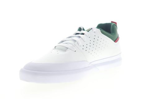 DC Infinite SE ADYS100558 Mens White Leather Low Top Skate Sneakers Shoes