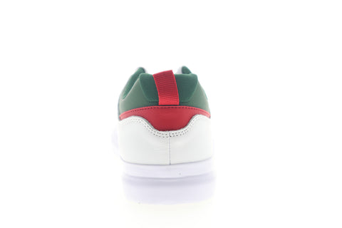 DC Infinite SE ADYS100558 Mens White Leather Low Top Skate Sneakers Shoes