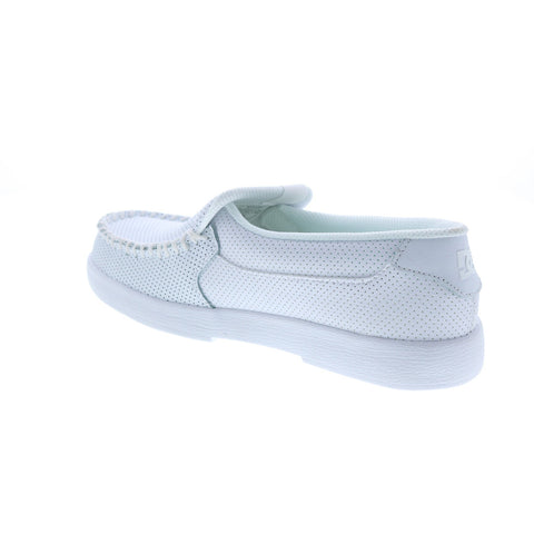 DC Villain 2 ADYS100567-103 Mens White Suede Skate Inspired Sneakers Shoes