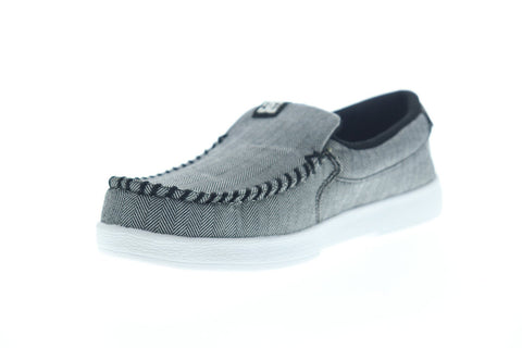DC Villain 2 TX SE ADYS100568 Mens Gray Canvas Slip On Athletic Skate Shoes