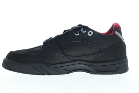 DC Maswell WNT ADYS100581 Mens Black Leather Low Top Skate Sneakers Shoes