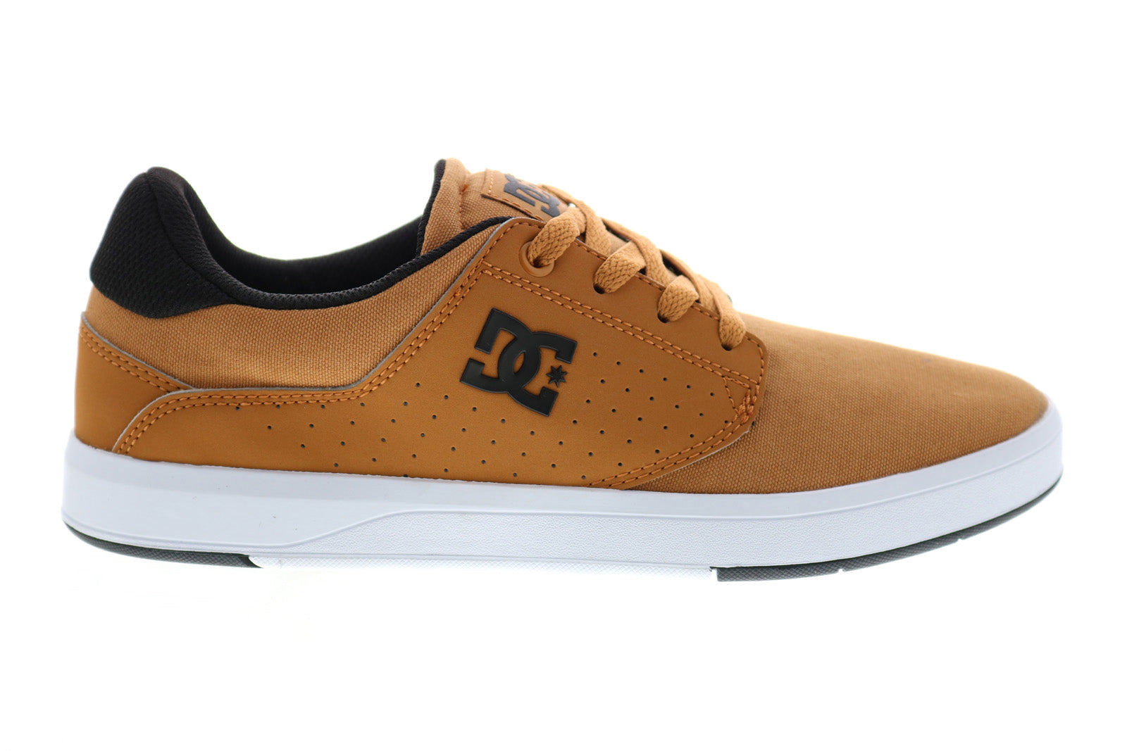 DC Plaza Mens Brown Canvas Skate Inspired Sneakers Sh - Ruze Shoes