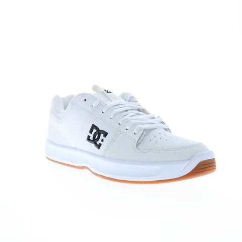 DC Lynx Zero ADYS100615-HWG Mens White Leather Skate Sneakers Shoes