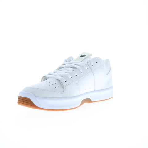 DC Lynx Zero ADYS100615-HWG Mens White Leather Skate Sneakers Shoes