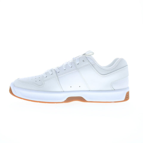 DC Lynx Zero ADYS100615-HWG Mens White Leather Skate Sneakers Shoes