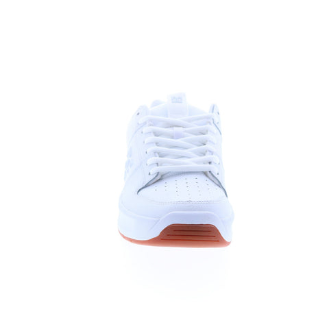 DC Lynx Zero ADYS100615-WG5 Mens White Leather Skate Inspired Sneakers Shoes